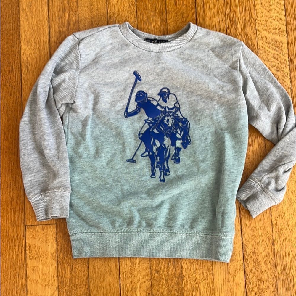 Gray Polo Graphic Men's Sweater